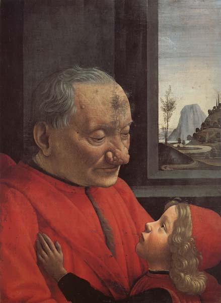 Domenicho Ghirlandaio Alter Mann mit einem kleinen jungen oil painting image